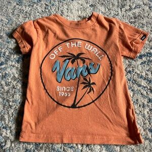 Bright orange Vans tshirt. Size 2T.